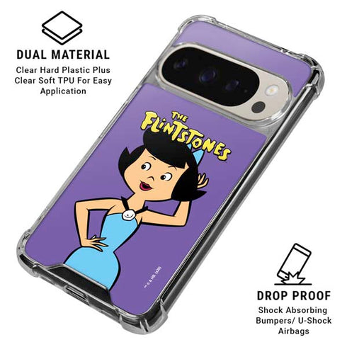 The Flinstones Betty Rubble Pixel 9/9 Pro Clear Case